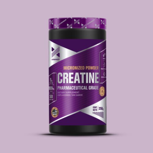Creatina Xtrenght 250 Grs Micronizada de alta calidad - Más fuerza, recuperación, desarrollo y resistencia.