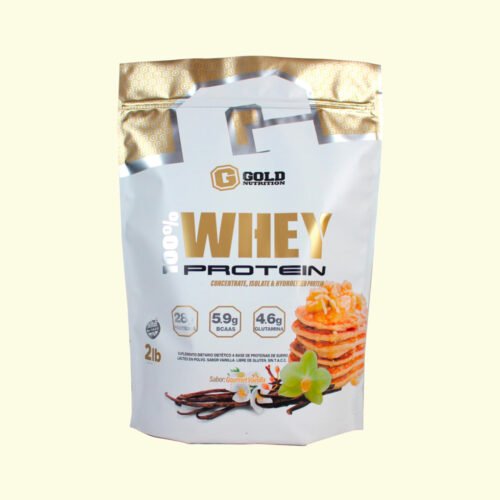 Proteina Whey Gold Nutrition 2 Lbs Doypack sabor Vainilla