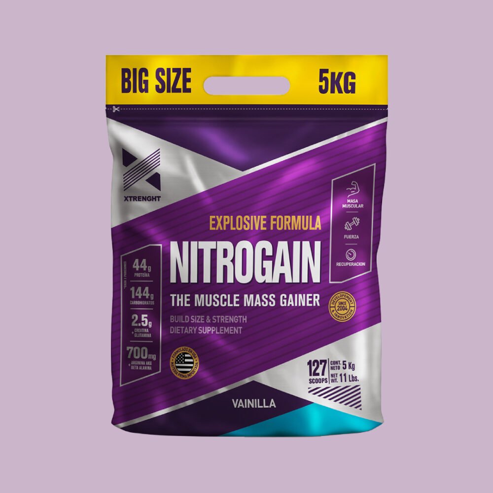 Ganador de Peso Xtrenght Nitrogain 5 Kg Vainilla Ganador de Peso Xtrenght Nitrogain 5 Kg Vainilla - Aumenta tu masa muscular